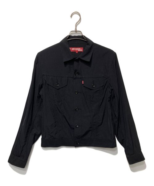 COMME des GARCONS JUNYA WATANABE MAN（コム デ ギャルソン ジュンヤ ワタナベ マン）COMME des GARCONS JUNYA WATANABE MAN (コム デ ギャルソン ジュンヤ ワタナベ マン) LEVI'S (リーバイス) トラッカージャケット ブラック サイズ:Lの古着・服飾アイテム