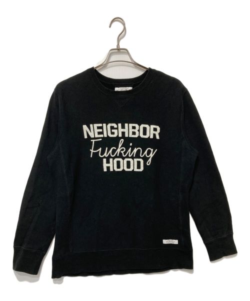 NEIGHBORHOOD（ネイバーフッド）NEIGHBORHOOD (ネイバーフッド) プリントスウェット ブラック サイズ:Lの古着・服飾アイテム