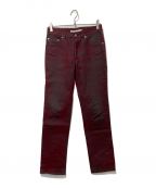 JOHN LAWRENCE SULLIVANジョン ローレンス サリバン）の古着「5POCKET FLOCKED DENIM PANTS」｜レッド