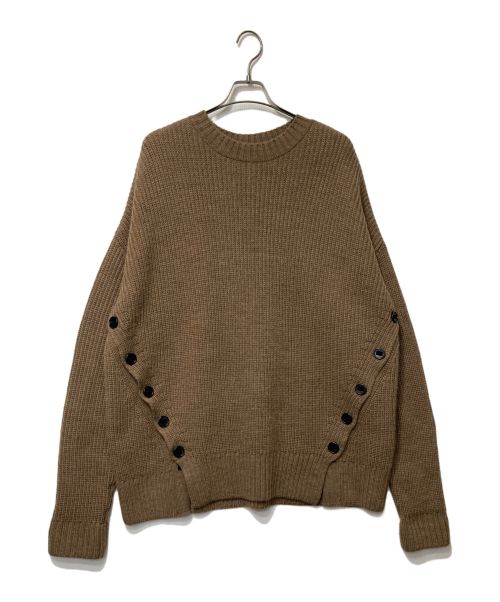 JOHN LAWRENCE SULLIVAN（ジョン ローレンス サリバン）JOHN LAWRENCE SULLIVAN (ジョン ローレンス サリバン) FRONT SIDE BUTTONED CN SWEATER ブラウン サイズ:Sの古着・服飾アイテム