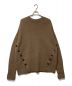 JOHN LAWRENCE SULLIVAN（ジョン ローレンス サリバン）の古着「FRONT SIDE BUTTONED CN SWEATER」｜ブラウン