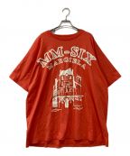 MM6 Maison Margielaエムエムシックス メゾンマルジェラ）の古着「ATELIER PRINTED T-SHIRT」｜オレンジ