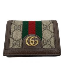 GUCCI（グッチ）の古着「オフィディアGGスプリームコンパクトウォレット」｜ブラウン