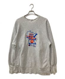 Champion（チャンピオン）の古着「90s 刺繍リバースウィーブスウェット」｜グレー