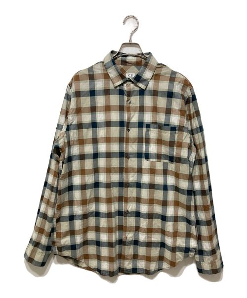 C.P COMPANY（シーピーカンパニー）C.P COMPANY (シーピーカンパニー) チェックシャツ グリーン サイズ:XLの古着・服飾アイテム