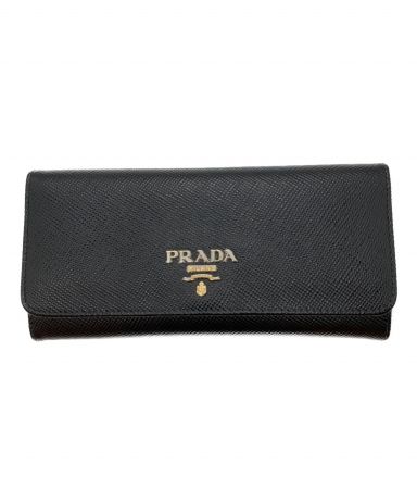 【中古・古着通販】PRADA (プラダ) 長財布 ブラック｜ブランド 