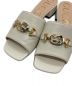 中古・古着 GUCCI (グッチ) Zumi leather slide sandal ホワイト サイズ:37：29800円