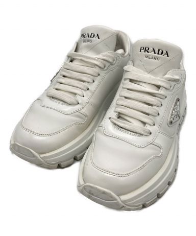 [中古]PRADA(プラダ)のレディース シューズ トライアングルロゴスニーカー