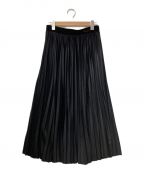 VALENTINOヴァレンティノ）の古着「Velvet Pleated Skirt」｜ブラック
