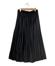 VALENTINO（ヴァレンティノ）の古着「Velvet Pleated Skirt」｜ブラック