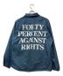 FORTY PERCENT AGAINST RIGHTS (フォーティー パーセント アゲインスト ライツ) SLASH JACKET ネイビー サイズ:L 未使用品：14000円