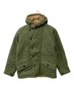 G&F Co.ジーアンドエフコー）の古着「REVERSIBLE QUILTING PARKA」｜ベージュ×グリーン