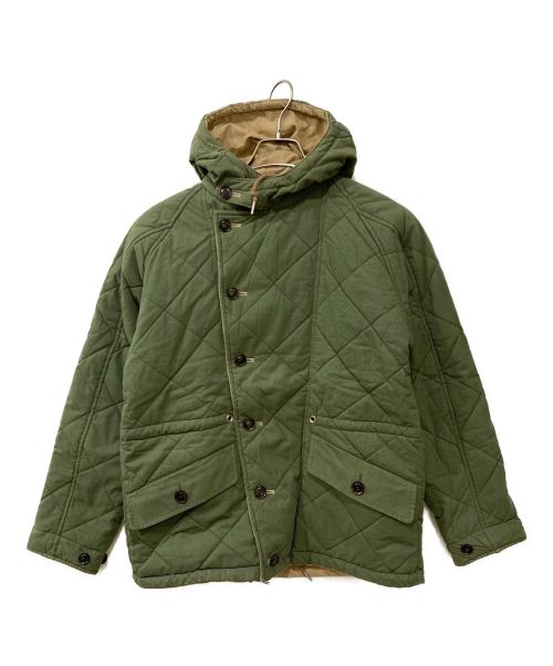 G&F Co.（ジーアンドエフコー）G&F Co. (ジーアンドエフコー) REVERSIBLE QUILTING PARKA ベージュ×グリーン サイズ:Sの古着・服飾アイテム