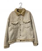 N.HOOLYWOODエヌ ハリウッド）の古着「Fake Mouton Blouson」｜ベージュ