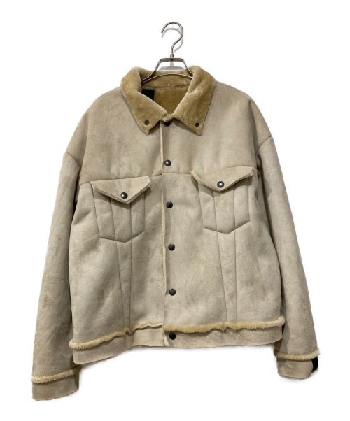 N.HOOLYWOOD（エヌ ハリウッド）N.HOOLYWOOD (エヌ ハリウッド) Fake Mouton Blouson ベージュ サイズ:36の古着・服飾アイテム