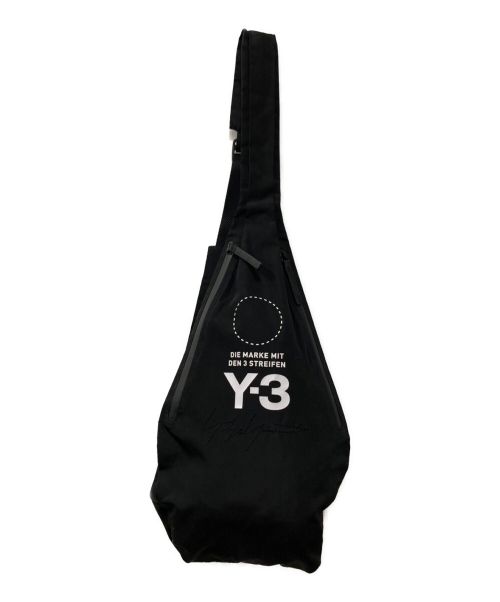 Y-3（ワイスリー）Y-3 (ワイスリー) ロゴプリントメッセンジャーバッグ ブラックの古着・服飾アイテム