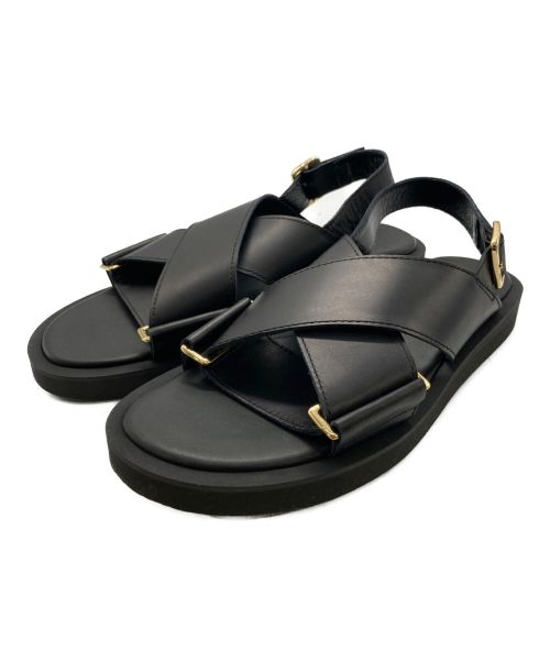 PADRONE（パドローネ）PADRONE (パドローネ) BELT SANDAL ブラック サイズ:42の古着・服飾アイテム