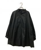 Porter Classicポータークラシック）の古着「GABARDINE STAND COLLAR LONG SMOCK SHIRT」｜ネイビー