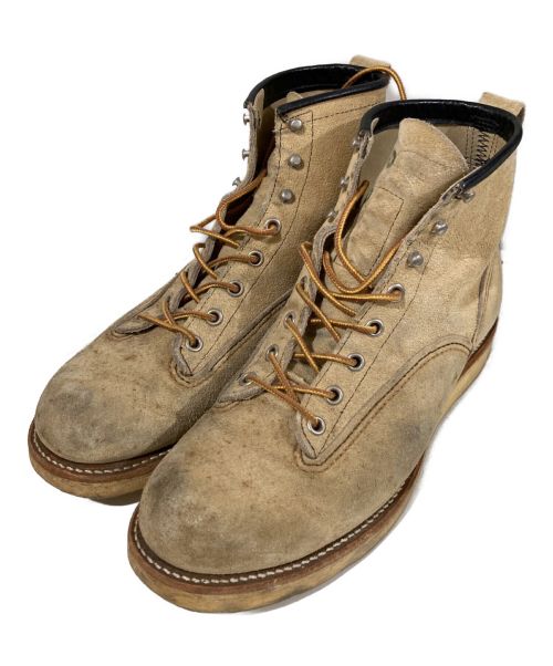 RED WING（レッドウィング）RED WING (レッドウィング) ラインマンワークブーツ ベージュ サイズ:USA 9の古着・服飾アイテム