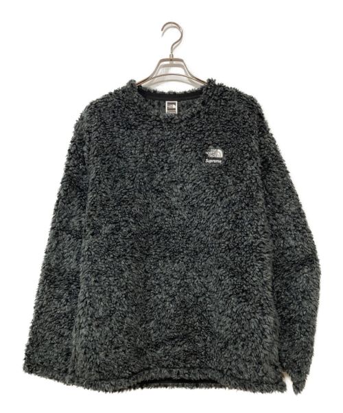 THE NORTH FACE（ザ ノース フェイス）THE NORTH FACE (ザ ノース フェイス) SUPREME (シュプリーム) 23SS High Pile Fleece Pullover グレー サイズ:Lの古着・服飾アイテム