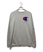 Champion×THE BLACK EYE PATCHチャンピオン×ブラックアイパッチ）の古着「ロングスリーブカットソー」｜グレー