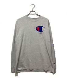 Champion×THE BLACK EYE PATCH（チャンピオン×ブラックアイパッチ）の古着「ロングスリーブカットソー」｜グレー