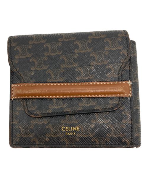 CELINE（セリーヌ）CELINE (セリーヌ) フラップ オリガミウォレット ブラウンの古着・服飾アイテム