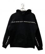 SUPREMEシュプリーム）の古着「18AW Text Stripe Hooded Sweatshirt」｜ブラック