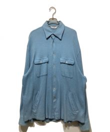 Name.（ネーム）の古着「COTTON KNIT LIKE CPO SHIRT/ニットシャツ」｜ブルー