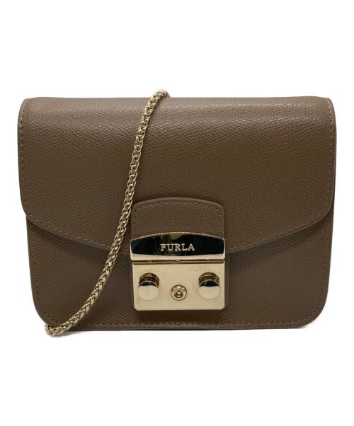 FURLA（フルラ）FURLA (フルラ) メトロポリスショルダーバッグ ベージュの古着・服飾アイテム