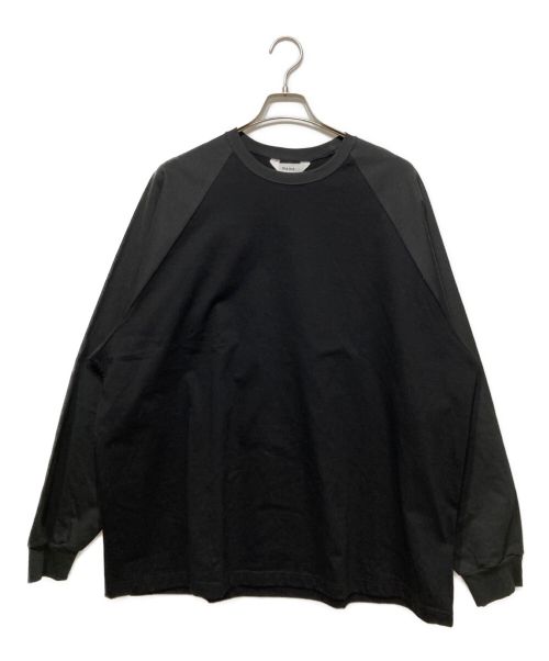 Name.（ネーム）Name. (ネーム) RAGLAN SLEEVE L/S BIG TEE ブラック サイズ:1の古着・服飾アイテム