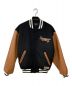 LIBERE（リベーレ）の古着「LEATHER SLEEVE STADIUM JACKET」｜ブラック