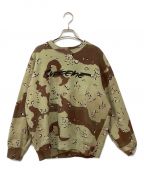 SUPREMEシュプリーム）の古着「FUTURA LOGO CREWNECK CHOCOLATE CAMO」｜ベージュ