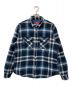 SUPREME（シュプリーム）の古着「17AW Quilted Arc Logo Flannel Shirt」｜スカイブルー