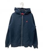 SUPREMEシュプリーム）の古着「BOX LOGO ZIP UP HOODIE」｜ネイビー