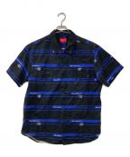 SUPREMEシュプリーム）の古着「Striped Racing Work Shirt」｜ネイビー