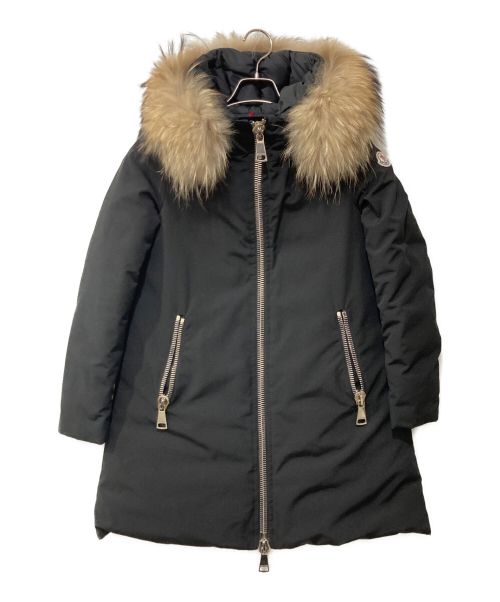 MONCLER（モンクレール）MONCLER (モンクレール) ファー付きフーデッドダウンコート ブラック サイズ:00の古着・服飾アイテム