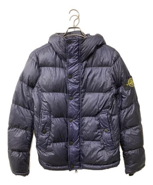 STONE ISLAND（ストーンアイランド）STONE ISLAND (ストーンアイランド) Garment Dyed Hooded Down Jacket ネイビー サイズ:Sの古着・服飾アイテム