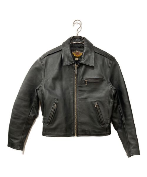 HARLEY-DAVIDSON（ハーレーダビッドソン）HARLEY-DAVIDSON (ハーレーダビッドソン) シングルカウレザージャケット ブラック サイズ:Mの古着・服飾アイテム