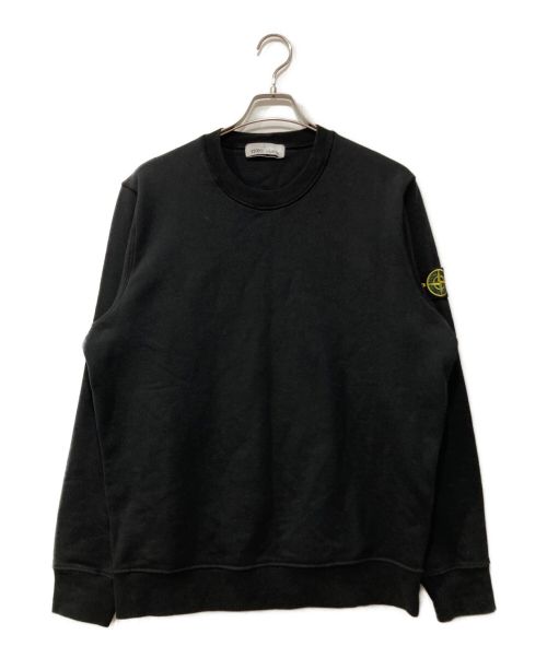 STONE ISLAND（ストーンアイランド）STONE ISLAND (ストーンアイランド) ロゴタグクルーネックスウェット ブラック サイズ:XLの古着・服飾アイテム