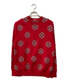 SUPREME×INDEPENDENT（シュプリーム×インディペンデント）の古着「Crosses Sweater」｜レッド