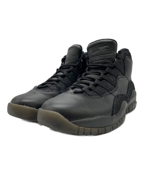 NIKE（ナイキ）NIKE (ナイキ) OVO (オクトーバーズ ベリー オウン) ハイカットスニーカー / AIR JORDAN 10 RETRO BLACK/BLACK-METALLIC サイズ:27.5cm  US9.5の古着・服飾アイテム