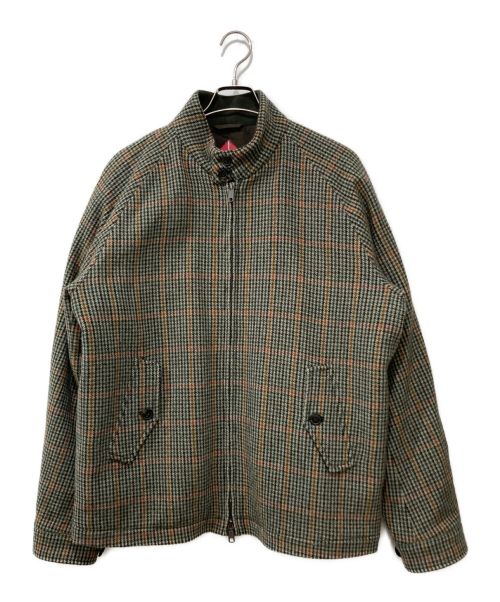 BARACUTA（バラクータ）BARACUTA (バラクータ) 千鳥柄ハリントンジャケット グリーン サイズ:46の古着・服飾アイテム