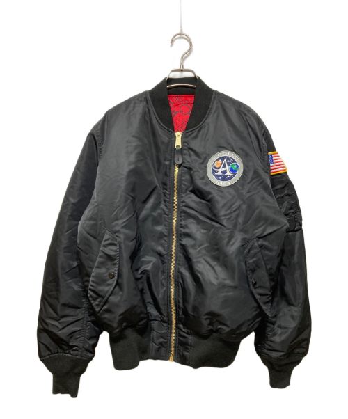 ALPHA（アルファ）ALPHA (アルファ) NASA MA-1 Flight Jacket ブラック サイズ:Lの古着・服飾アイテム