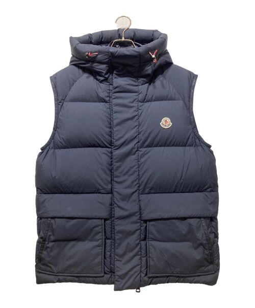 MONCLER（モンクレール）MONCLER (モンクレール) フードダウンベスト ネイビー サイズ:4の古着・服飾アイテム