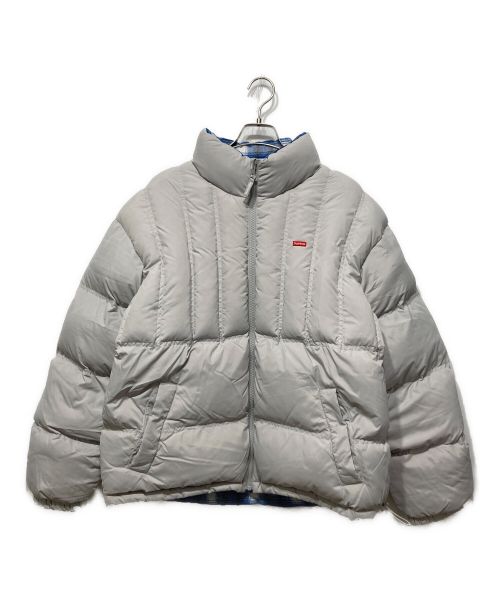 SUPREME（シュプリーム）Supreme (シュプリーム) Flannel Reversible Puffer Jacket グレー サイズ:Mの古着・服飾アイテム