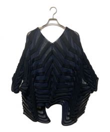 ISSEY MIYAKE（イッセイミヤケ）の古着「JELLY KNIT Top」｜ネイビー