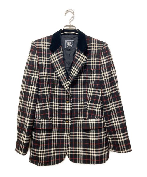 Burberry's（バーバリーズ）Burberry's (バーバリーズ) カシミヤ混2Bジャケット ブラック サイズ:9の古着・服飾アイテム