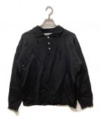 DAIRIKUダイリク）の古着「Fulling Damage Tite Polo Knit」｜ブラック