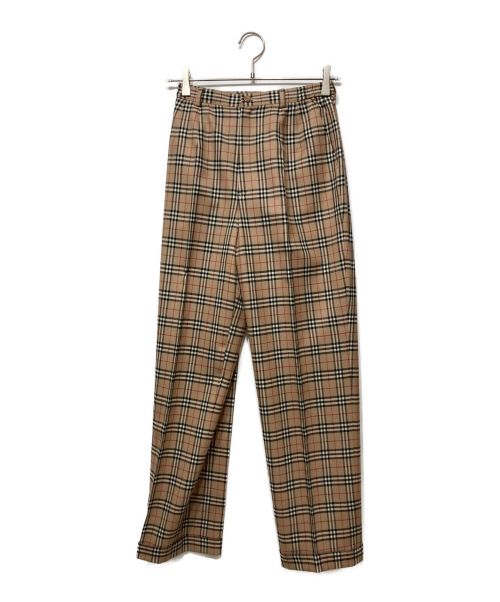 BURBERRY GOLF（バーバリーゴルフ）BURBERRY GOLF (バーバリーゴルフ) ノバチェックワイドスラックスパンツ ブラウン サイズ:Mの古着・服飾アイテム